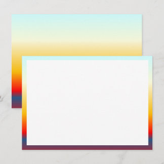 Helle Ombre-Farbdesign-Flat-Notizkarte Mitteilungskarte