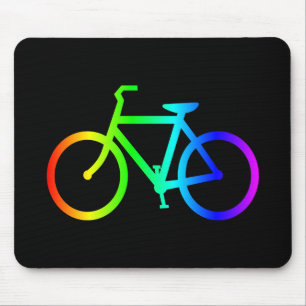 Helle Ombre-Regenbogen-Fahrrad Mousepad