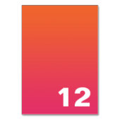 Helle Ombre-Tischnummer Tischnummer (Rückseite)