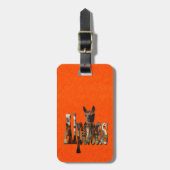Helle Orange Alpaca, Gepäckanhänger (Vorderseite vertikal)