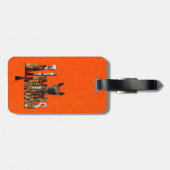 Helle Orange Alpaca, Gepäckanhänger (Rückseite horizontal)