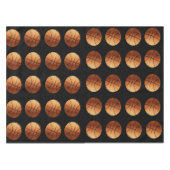 Helle Orange Basketballs Baumwoll Tischdecken. Tischdecke (Vorderseite (Horizontal))