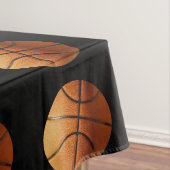 Helle Orange Basketballs Baumwoll Tischdecken. Tischdecke (Beispiel)