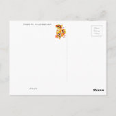 Helle Orange-Blume Postkarte (Rückseite)