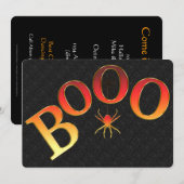 Helle orange Boo-Halloween-Party-Einladung Einladung (Vorne/Hinten)