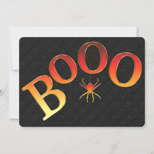 Helle orange Boo-Halloween-Party-Einladung Einladung (Vorderseite)