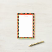 Helle Orange Flower Desk Notes Post-it Klebezettel (Auf Schreibtisch)