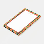 Helle Orange Flower Desk Notes Post-it Klebezettel (angewinkelt)