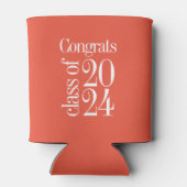 Helle Orange-Glückwünsche-Klasse 2024 Dosenkühler (Rückseite)