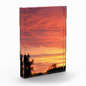 Helle Orange glühende Wolkendecke Fotoblock (Links)