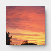 Helle Orange glühende Wolkendecke Fotoplatte (Vorderseite)