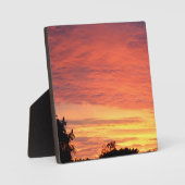 Helle Orange glühende Wolkendecke Fotoplatte (Vorderseite)