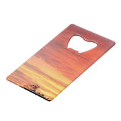 Helle Orange glühende Wolkendecke Geldbeutel Flaschenöffner (Rückseite Schrägansicht)