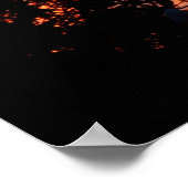 Helle Orange glühende Wolkendecke Poster (Ecke)
