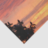 Helle Orange glühende Wolkendecke Seidenpapier (Detail)