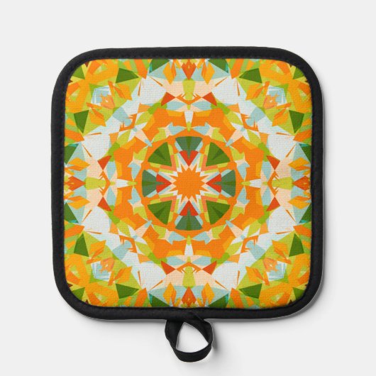 Helle Orange Green Star Dopamin Dekoration Küche Topflappen (Vorderseite)