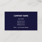 Helle Orange, grüne, blaue Visitenkarte für Navy (Rückseite)