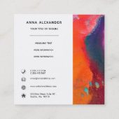 Helle Orange Lila Abstrakte Farbe Quadratische Visitenkarte