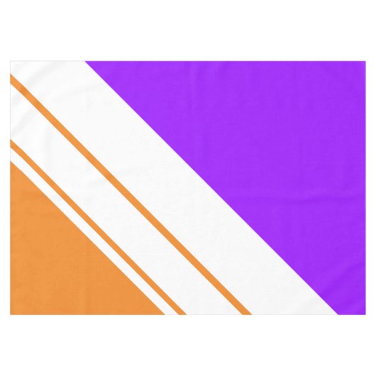 Helle, orange Lila, diagonale Streifen Tischdecke (Vorderseite (Horizontal))