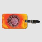 Helle Orange Mohnblume Gepäckanhänger (Vorderseite (Horizontal))