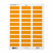 Helle Orange Pantry Labels (Vorne)