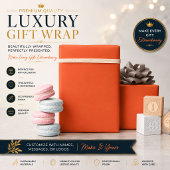 Helle orange personalisierte Geschenkverpackung Geschenkpapier
