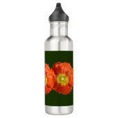 Helle Orange Poppy Blume Edelstahlflasche (Rechts)