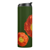Helle Orange Poppy Blume Thermosbecher (Nach links gedreht)