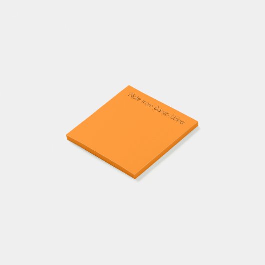 Helle Orange Post-it Klebezettel (angewinkelt)