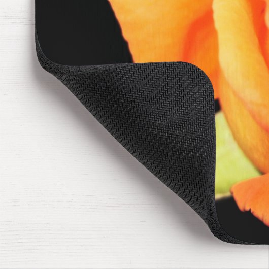 Helle Orange Rose Mousepad (Ecke)