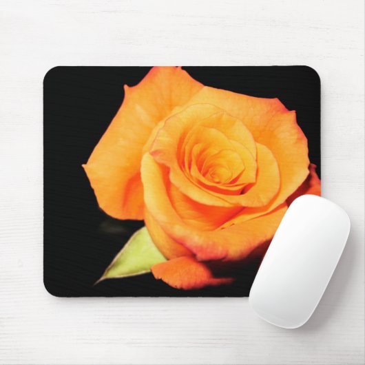 Helle Orange Rose Mousepad (Mit Mouse)