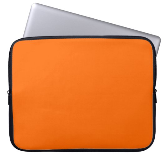Helle Orange Solid Color Laptopschutzhülle (Vorderseite)