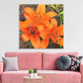 Helle Orange Taglilie Foto Leinwand Art (Insitu (Wohnzimmer))