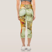 Helle Orange und grüne Leggings (Rückseite)