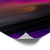 Helle Orange und rosa Abstrakte Mauer Kunst Poster (Ecke)