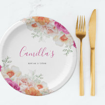 Helle orange- und rosa Aquarellplatte