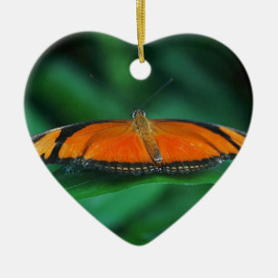 Helle Orange und schwarze Schmetterlinge auf der l Keramik Ornament