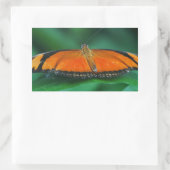 Helle Orange und schwarze Schmetterlinge auf der l Rechteckiger Aufkleber (Tasche)