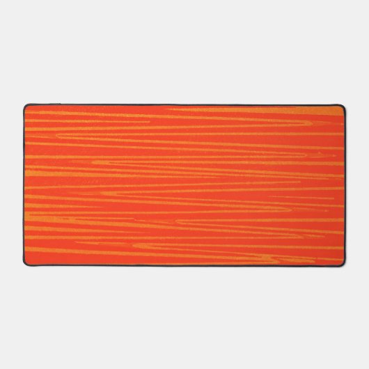 Helle Orange Wild Striped Desk Mat Pad Schreibtischunterlage (Vorderseite)