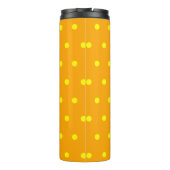 Helle Orange Yellow Polka Dots Thermosbecher (Rückseite)