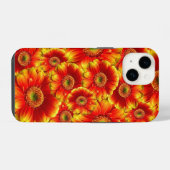 Helle orangefarbene Blumen iPhone Hülle (Rückseite (Horizontal))