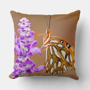 Helle orangefarbene Golf-Fritillarie-Falter Kissen