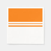 Helle, orangefarbene Streifen Serviette (Vorderseite)