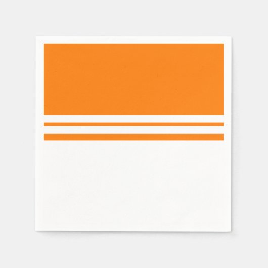 Helle, orangefarbene Streifen Serviette (Vorderseite)