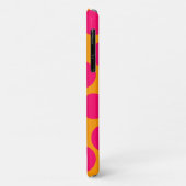 Helle Orangen- und Hot-Pink-Polka-Punkte Case-Mate iPhone Hülle (Hinten/Links)