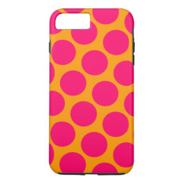 Helle Orangen- und Hot-Pink-Polka-Punkte Case-Mate iPhone Hülle