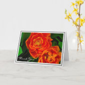 Helle Orangenhaut gegen grüne Blätter Karte (Gelbe Blume)