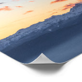 Helle Orangenwolken oberhalb Triglav, Slowenien Poster (Ecke)