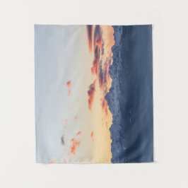 Helle Orangenwolken oberhalb Triglav, Slowenien Wandteppich