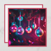 Helle Ornamente Feiertagskarte (Vorne/Hinten)